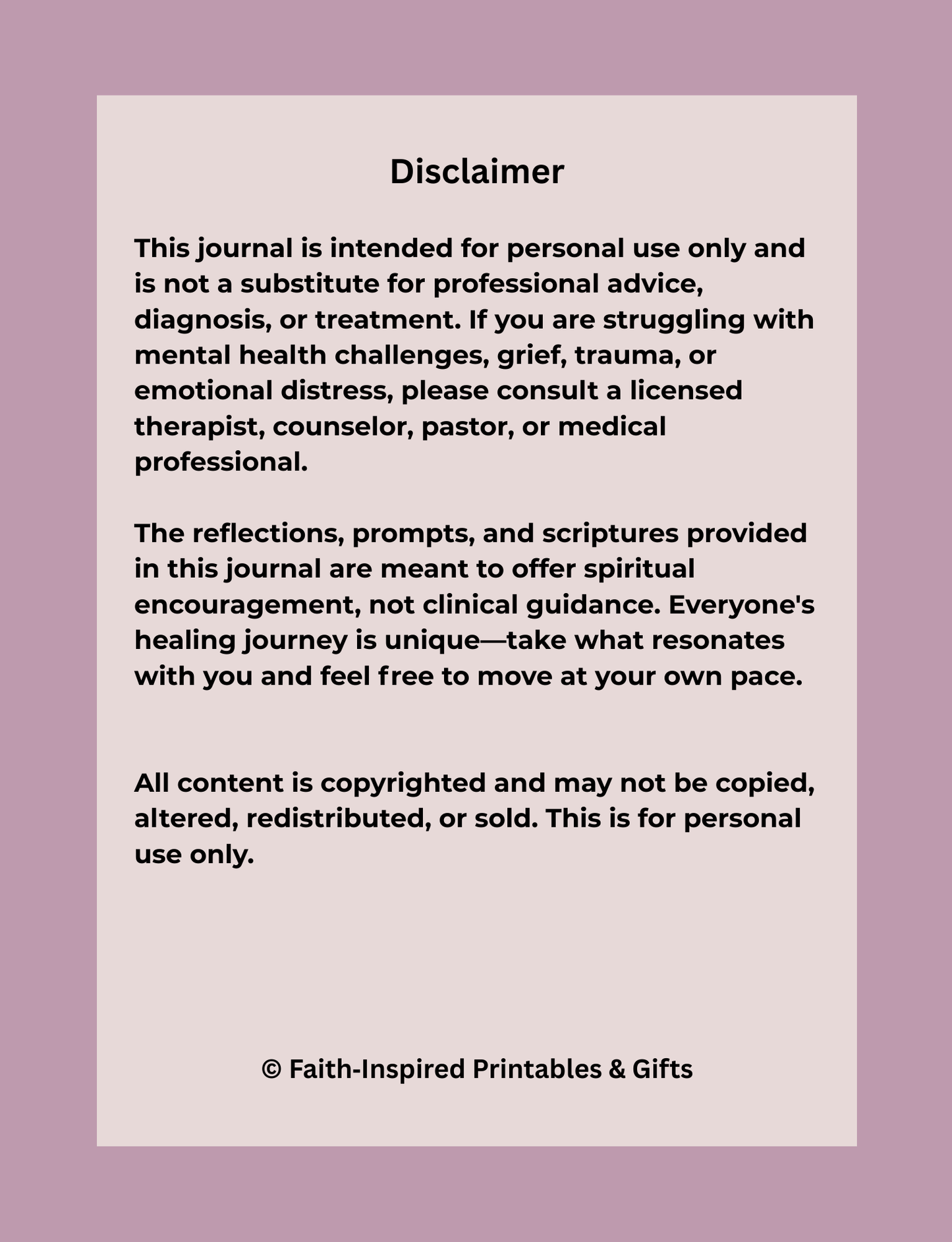 Healing Through the Heartbreak: A 30-Day Christian Journal for Parents Carrying Guilt, Blame, or Regret: Faith-Based Reflections and Daily Prompts for Self-Forgiveness, Grace, and Letting Go Paperback