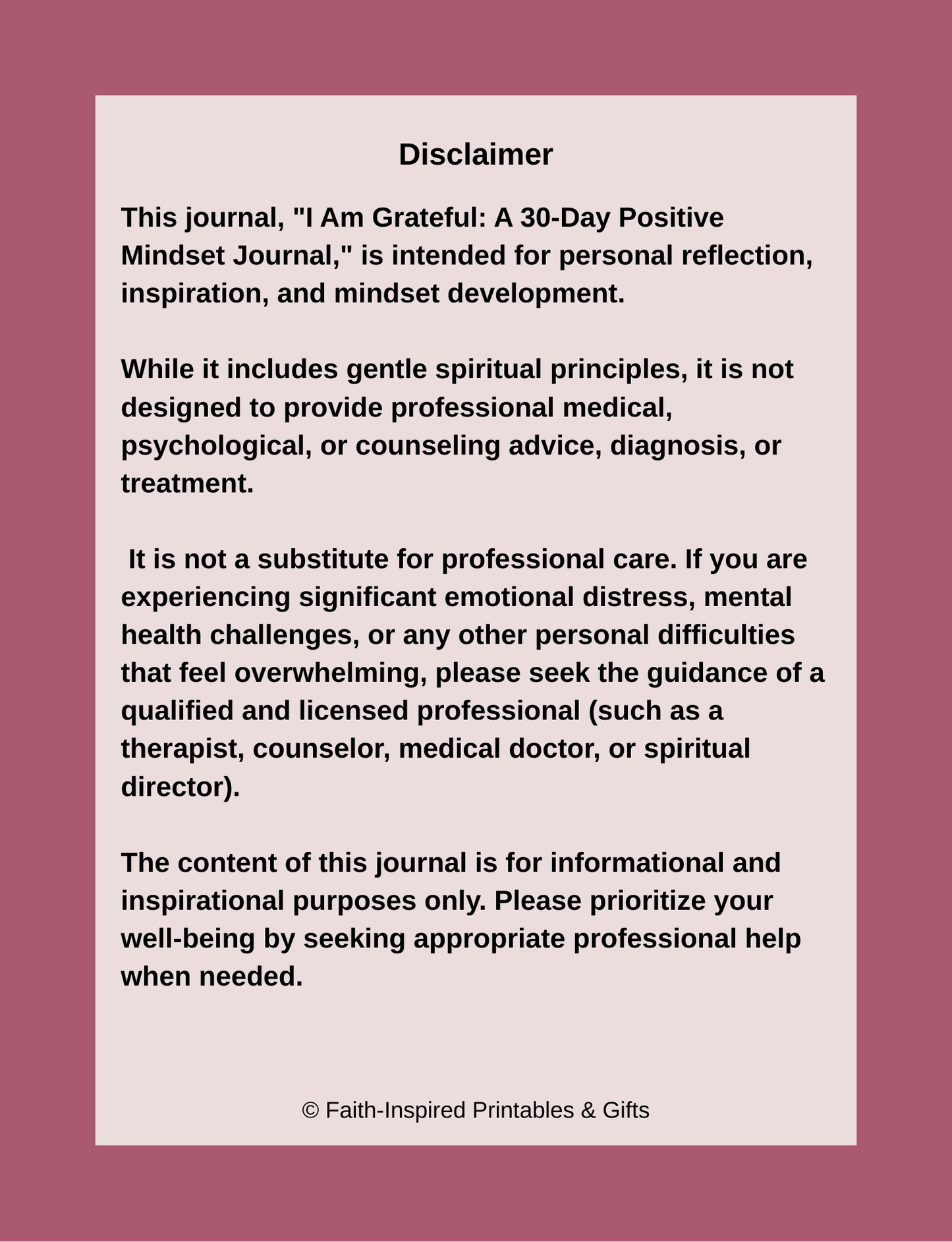 I Am Grateful: A 30-Day Positive Mindset Journal (Empowered Mindset Series): A Daily Devotional & Gratitude Practice for Women Seeking Joy, Peace, and Spiritual Connection Paperback
