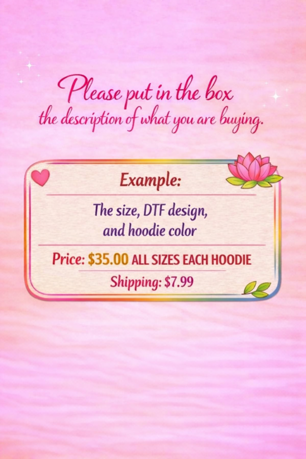 (TikTok Live Only) Single Hoodie Order