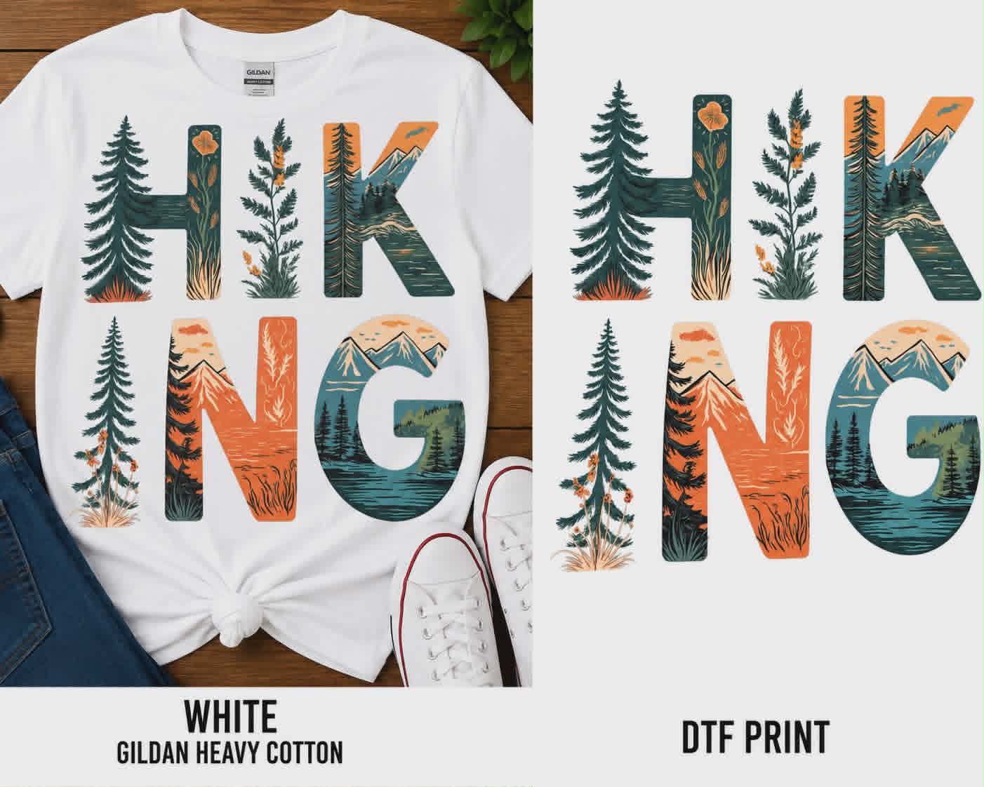 Wild & Free Graphic Tee Collection OUTDOORS, MOUNTAINS, HIKING DTF TSHIRTS