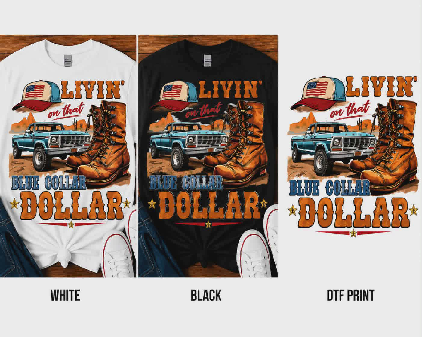 Western Cowgirl & More Graphic Collection – DTF T‑Shirts