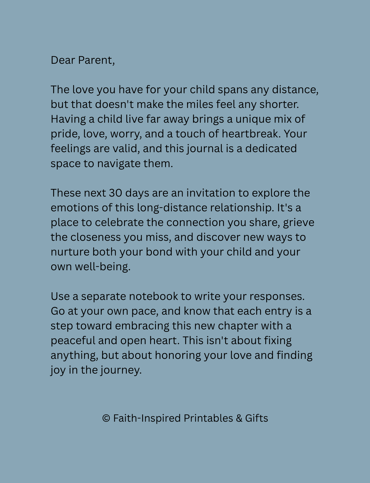 Healing Through the Heartbreak: A Journal for Parents of Children Living Far Away Paperback