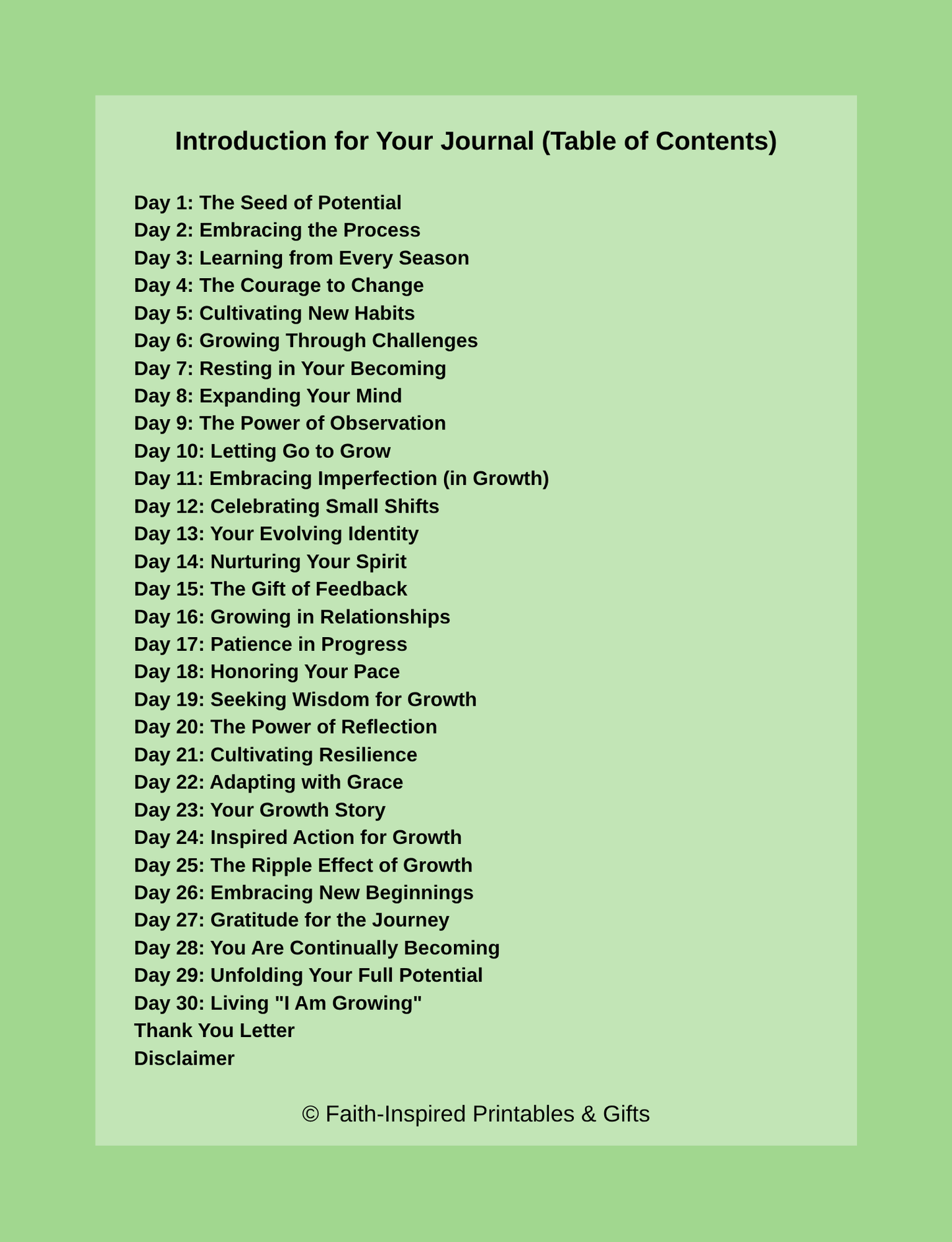 I Am Growing: A 30-Day Positive Mindset Journal for Personal Growth, Faith, and Emotional Resilience Paperback