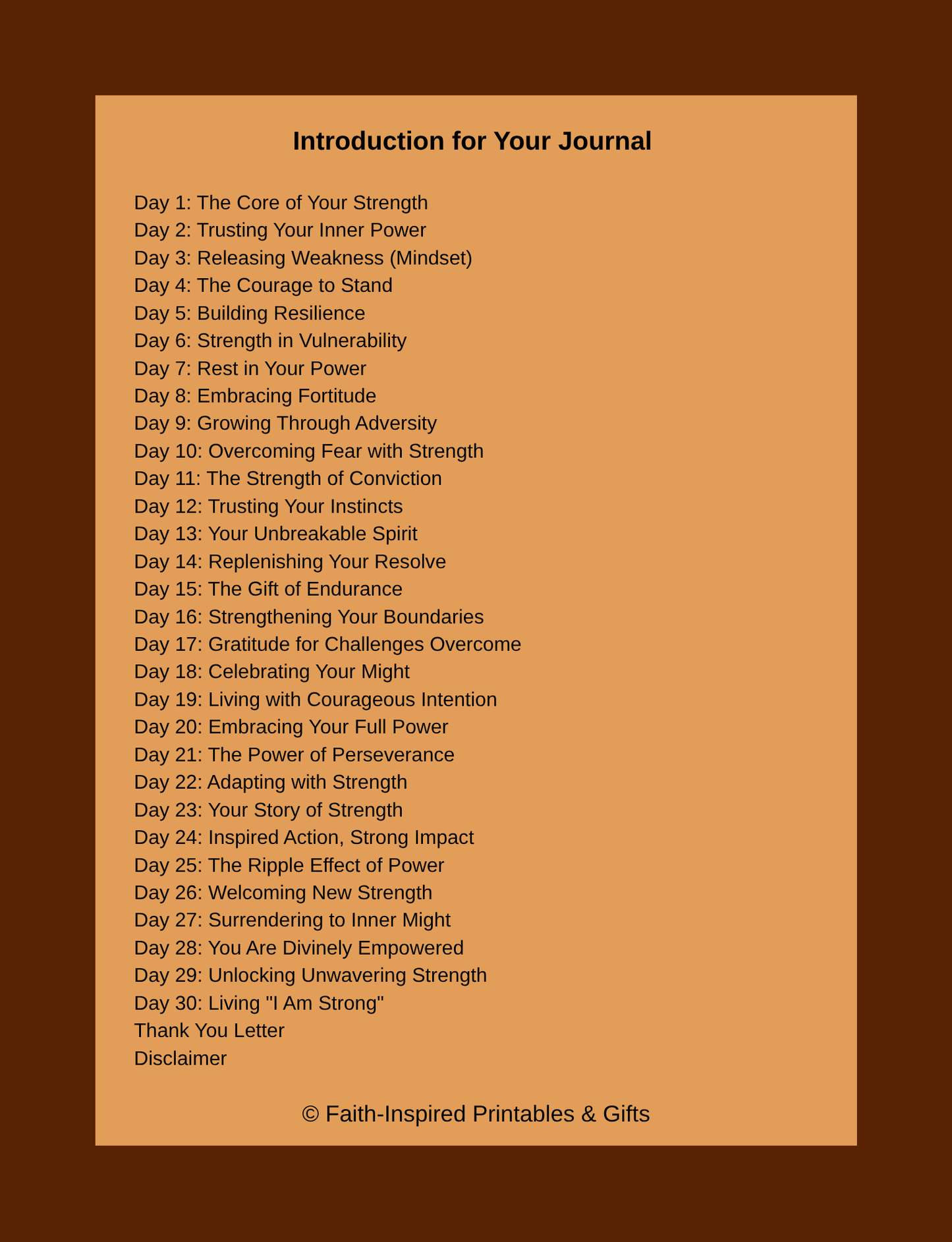 I Am Strong: A 30‑Day Guided Journal to Build Resilience, Confidence & Inner Power Paperback
