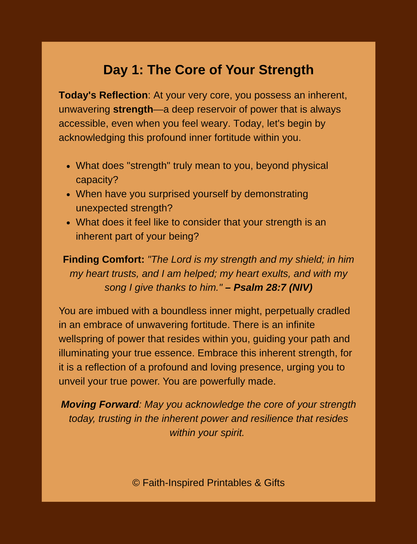 I Am Strong: A 30‑Day Guided Journal to Build Resilience, Confidence & Inner Power Paperback