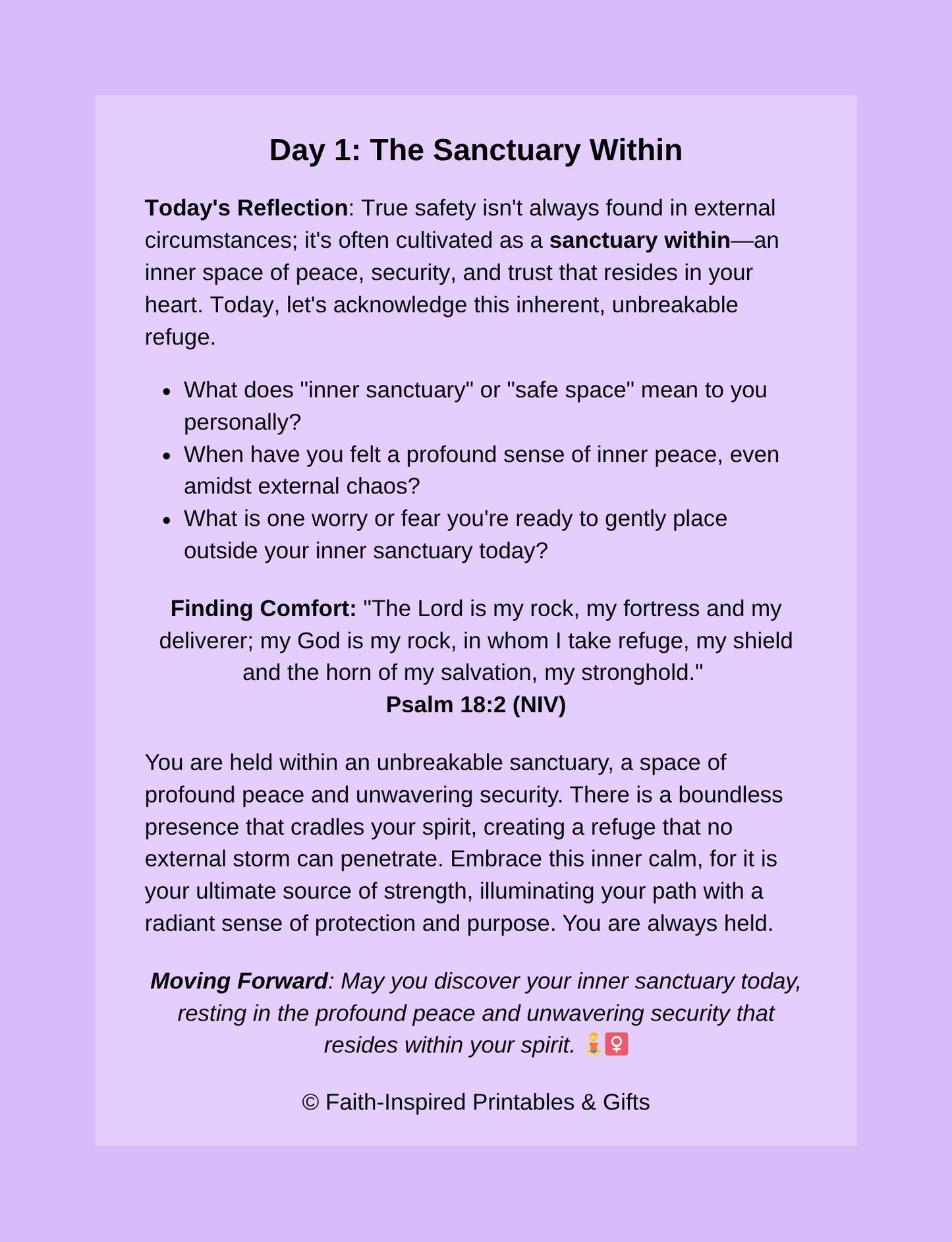 I Am Safe: A 30-Day Positive Mindset Journal (Empowered Mindset Series): A Daily Devotional & Guided Practice for Inner Peace, Security, and Trust Paperback