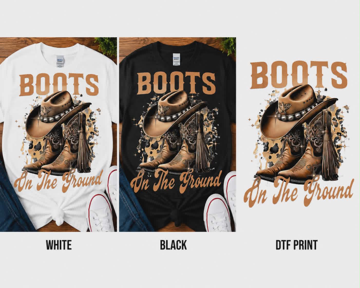 Western Cowgirl & More Graphic Collection – DTF T‑Shirts