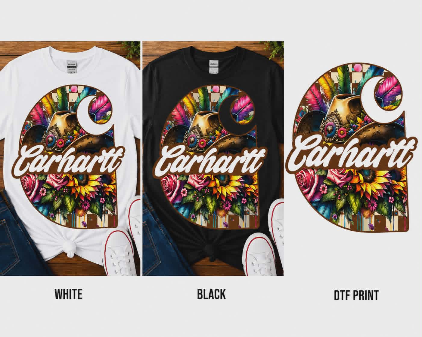 Western Cowgirl & More Graphic Collection – DTF T‑Shirts