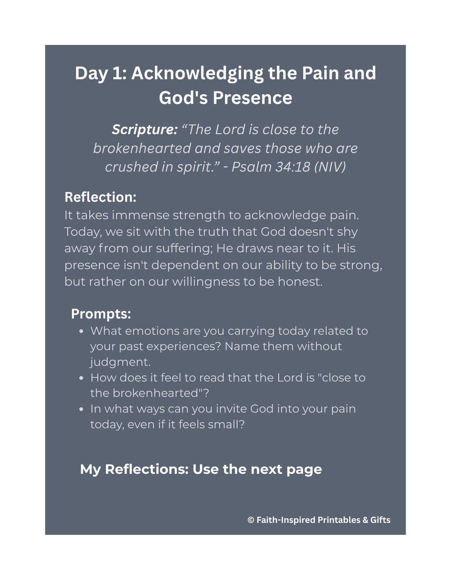 Journeying Through Healing: A Faith-Based PTSD Reflection Journal for Spiritual Encouragement and Emotional Healing Paperback