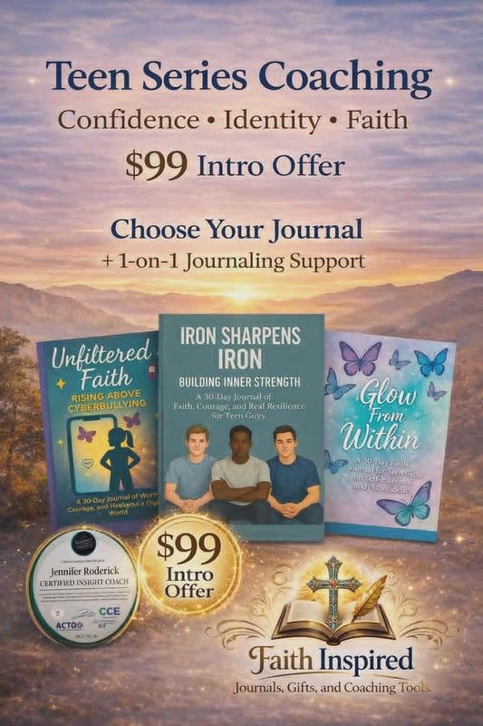 Teen Journal Coaching Bundle: 4 Week 1‑1 Session + Digital Journal of Your Choice